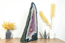 Tall 27 In Blue Lace Agate Geode Cathedral with Lavender Amethyst Druzy collective