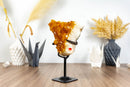 Deep Orange Citrine Cluster on Display with Large Citrine Crystal Druzy collective