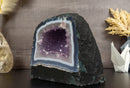 Banded Agate Amethyst Geode Cave with Lavender Purple Amethyst collective