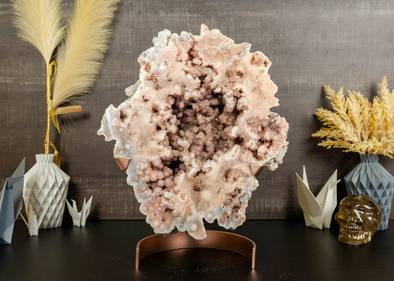 X-Large Aaa Pink Amethyst Geode with Sparkly Rose Amethyst Druzy Natural collective