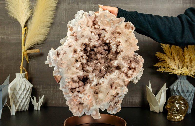 X-Large Aaa Pink Amethyst Geode with Sparkly Rose Amethyst Druzy Natural collective