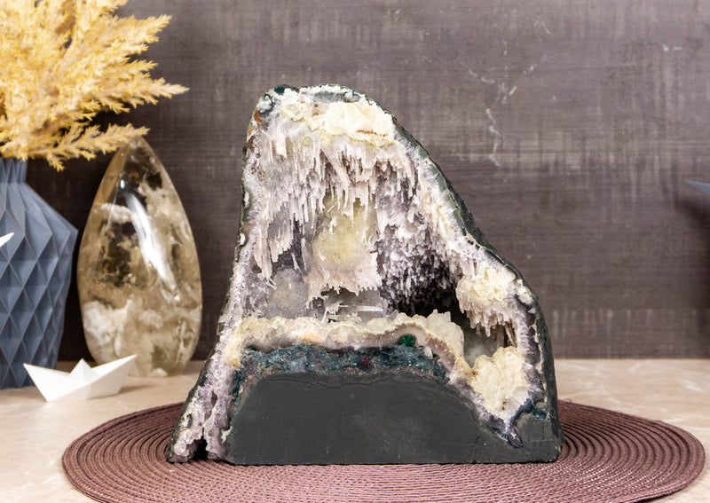 Ultra Rare Sugar Coated Stalactite Formed Amethyst Geode collective