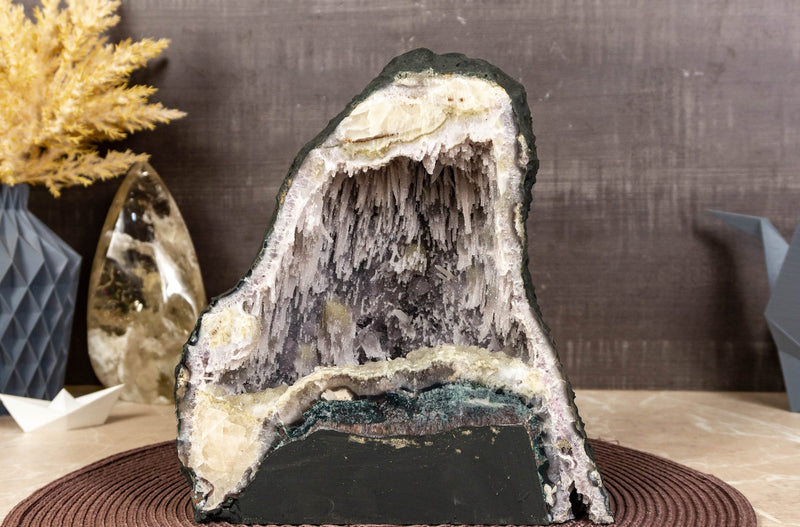 Ultra Rare Stalactite Formed Amethyst Geode with Sugar Coated Druzy collective
