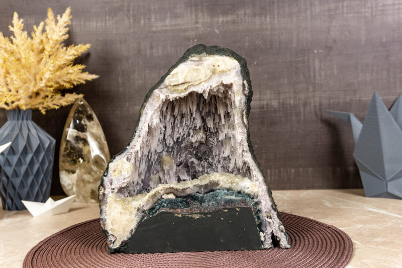 Ultra Rare Stalactite Formed Amethyst Geode with Sugar Coated Druzy collective