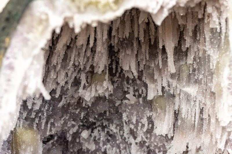 Ultra Rare Stalactite Formed Amethyst Geode with Sugar Coated Druzy collective