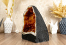 Citrine Geode with Deep Orange Citrine Druzy, collective