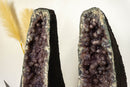 Pair of World Class Amethyst Geodes, with Stalactites covered in Galaxy Druzy collective