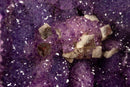 Rare Agate Amethyst Geode Cathedral with Calcite Stalactite and Galaxy Amethyst collective
