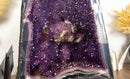 Rare Agate Amethyst Geode Cathedral with Calcite Stalactite and Galaxy Amethyst collective