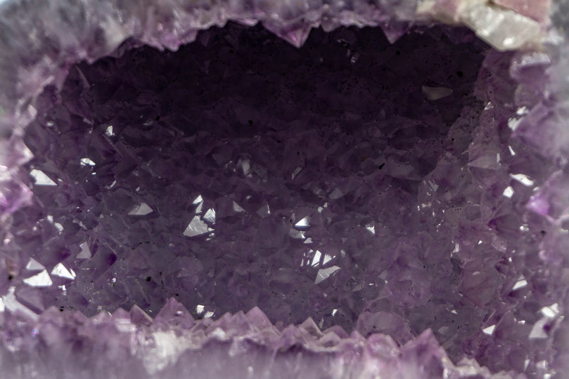 Banded Agate Amethyst Geode Cave with Lavender Purple Amethyst collective