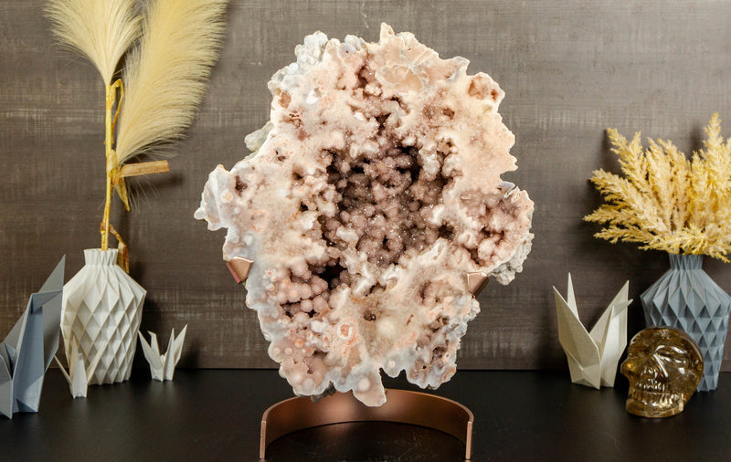 X-Large Aaa Pink Amethyst Geode with Sparkly Rose Amethyst Druzy Natural collective