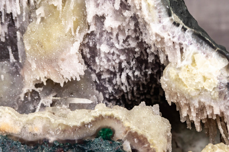 Ultra Rare Sugar Coated Stalactite Formed Amethyst Geode collective