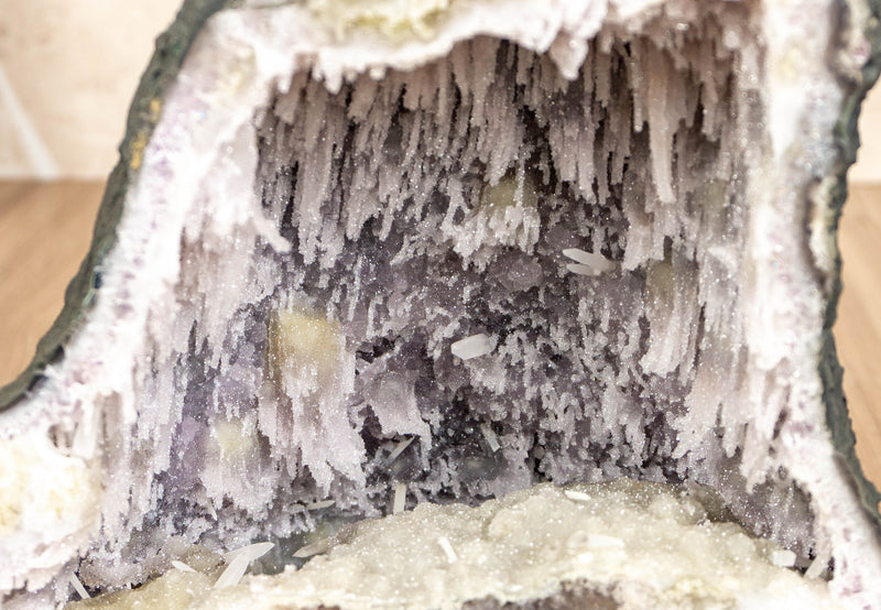 Ultra Rare Stalactite Formed Amethyst Geode with Sugar Coated Druzy collective