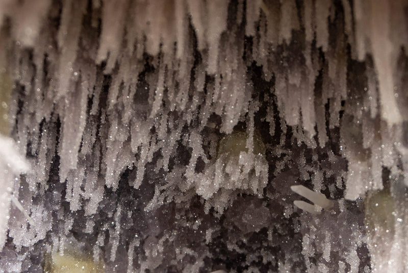 Ultra Rare Stalactite Formed Amethyst Geode with Sugar Coated Druzy collective