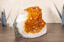 Deep Yellow Citrine Rosette Cluster with medium Size Citrine Druzy, Natural and Ethical 4.2 Kg - 9.1 lb - E2D Crystals & Minerals