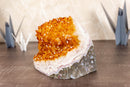 Deep Yellow Citrine Rosette Cluster with medium Size Citrine Druzy, Natural and Ethical 4.2 Kg - 9.1 lb - E2D Crystals & Minerals