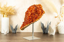 Large Natural Citrine Flower Cluster on Stand with Orange Citrine Crystal Stalactite - 6.5 Kg - 14.3 lb - E2D Crystals & Minerals