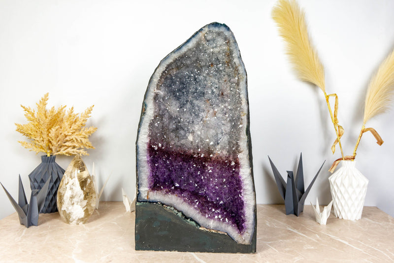 Amethyst Cathedral Geode Tri-color Formation