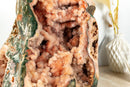 AAA Pink Amethyst Geode with Green Jasper