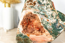 AAA Pink Amethyst Geode with Green Jasper
