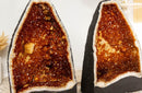 Pair of Book-Matching Citrine Geodes with sparkly Orange Citrine and Calcite, Citrine Cathedrals 24 In, 116 Kg - 255 lb - E2D Crystals & Minerals