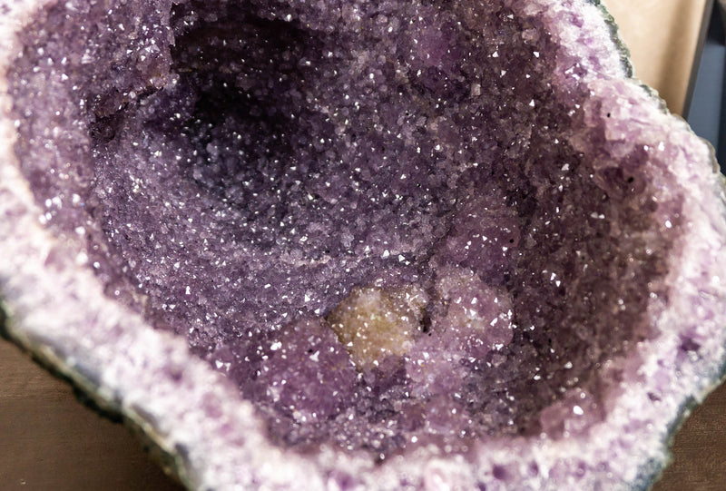 Amethyst Geode Cave with Galaxy Druzy