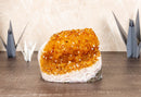 Deep Yellow Citrine Rosette Cluster with medium Size Citrine Druzy, Natural and Ethical 4.2 Kg - 9.1 lb - E2D Crystals & Minerals