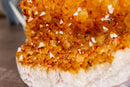 Deep Yellow Citrine Rosette Cluster with medium Size Citrine Druzy, Natural and Ethical 4.2 Kg - 9.1 lb - E2D Crystals & Minerals