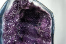 Large Amethyst Cave with Deep Purple Galaxy Druzy and Blue Banded Agate