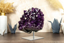Aaa Amethyst Rosette with Dark Purple Amethyst Druzy and Crystal Calcite