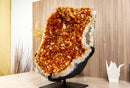 X-Large Natural Citrine Geode Cluster, with Deep Golden Orange Citrine