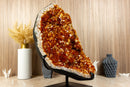 X-Large Natural Citrine Geode Cluster, with Deep Golden Orange Citrine