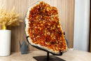 X-Large Natural Citrine Geode Cluster, with Deep Golden Orange Citrine