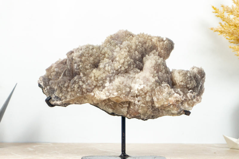 Galaxy Amethyst Druzy Cluster, Sugar Druzy Amethyst mit Blumen und Stalaktiten