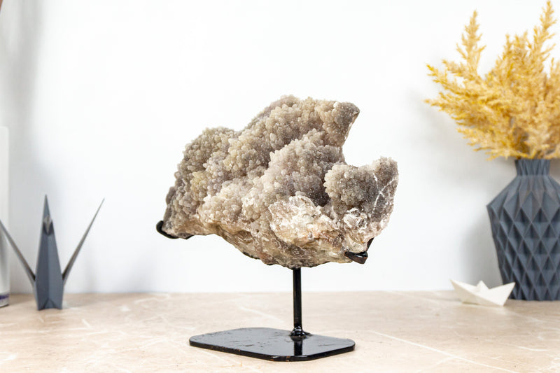 Galaxy Amethyst Druzy Cluster, Sugar Druzy Amethyst mit Blumen und Stalaktiten