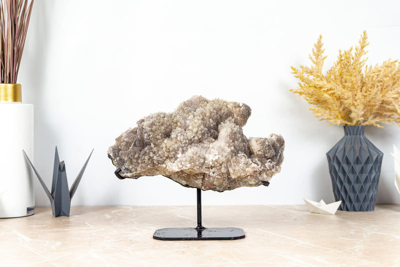 Galaxy Amethyst Druzy Cluster, Sugar Druzy Amethyst mit Blumen und Stalaktiten
