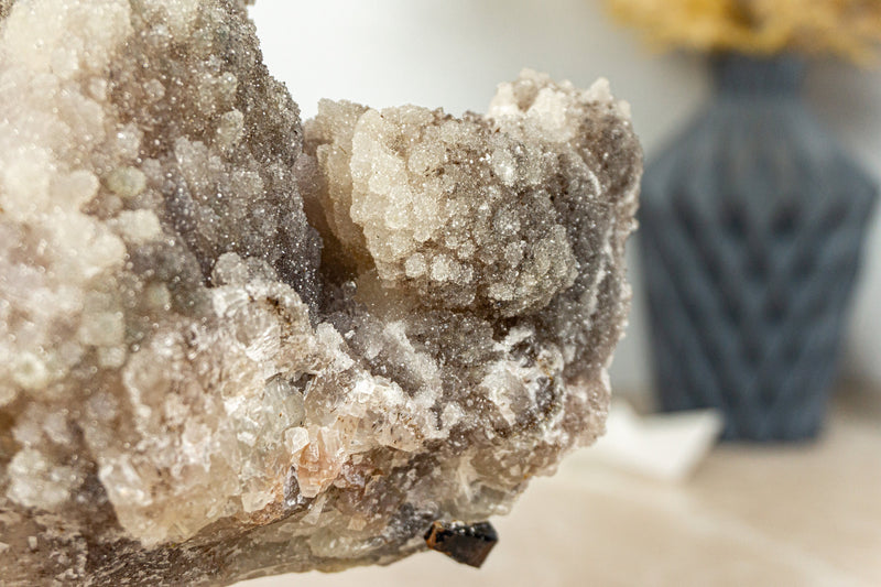 Galaxy Amethyst Druzy Cluster, Sugar Druzy Amethyst mit Blumen und Stalaktiten