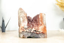 Pink Amethyst Geode with Natural Raw Red and Pink Amethyst Cluster - E2D Crystals & Minerals