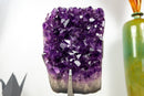 Natural Grape Jelly Amethyst Cluster on Stand, AAA Deep Purple Amethyst