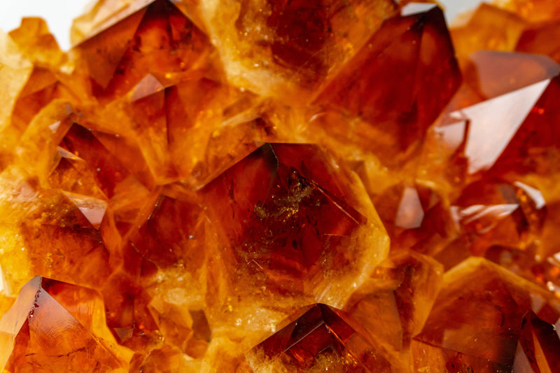 AAA Citrine Cluster, Super Extra Citrine Quartz with Deep Orange Druzy, 9 Kg - 20 lb