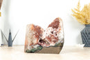 Pink Amethyst Geode with Natural Raw Red and Pink Amethyst Cluster - E2D Crystals & Minerals