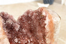 Pink Amethyst Geode with Natural Raw Red and Pink Amethyst Cluster - E2D Crystals & Minerals