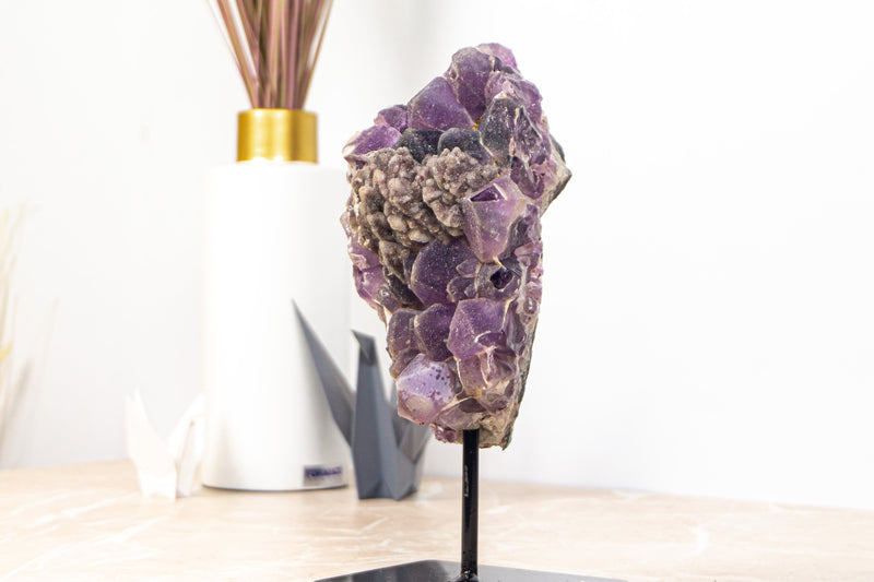 Galaxy Amethyst Druzy, AKA Sugar Coated Amethyst with Calcite Flower Formation
