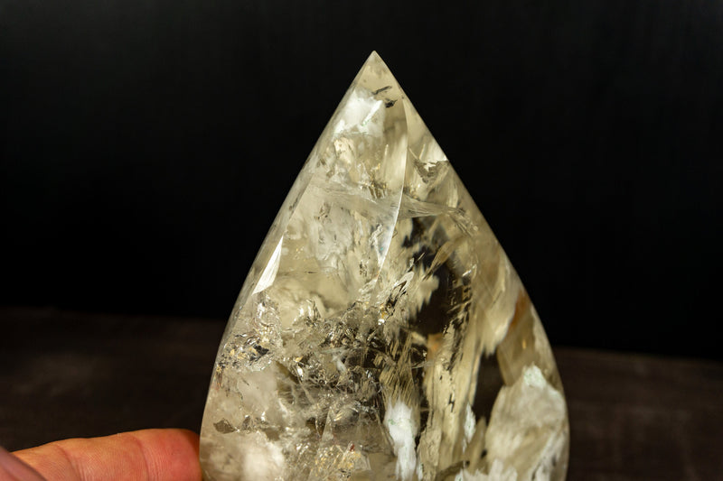 Real Citrine Flame Generator, AA Grade with Albite Inclusions