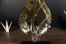 AAA Golden Honey Natural Citrine Leaf Sculpture, Real Citrine Hand Carved
