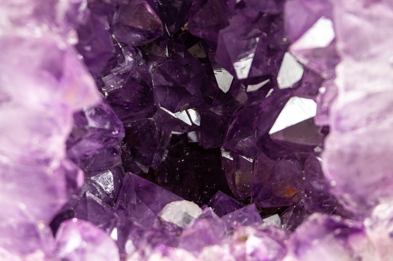 Small Purple Amethyst Geode with Large Amethyst Druzy