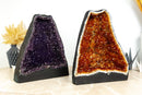 Pair of Amethyst and Citrine Geodes, Book Matching Amethyst and Citrine Cathedrals - 30.0 Kg - 66 lb - E2D Crystals & Minerals