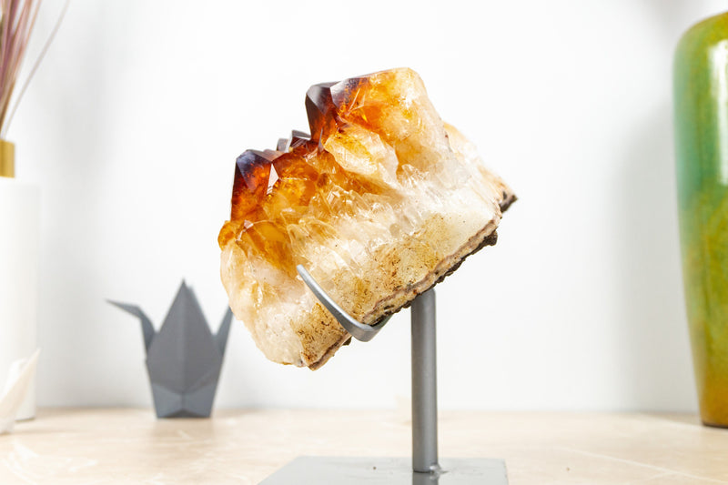 AAA Citrine Cluster, Super Extra Citrine Quartz with Deep Orange Druzy, 9 Kg - 20 lb