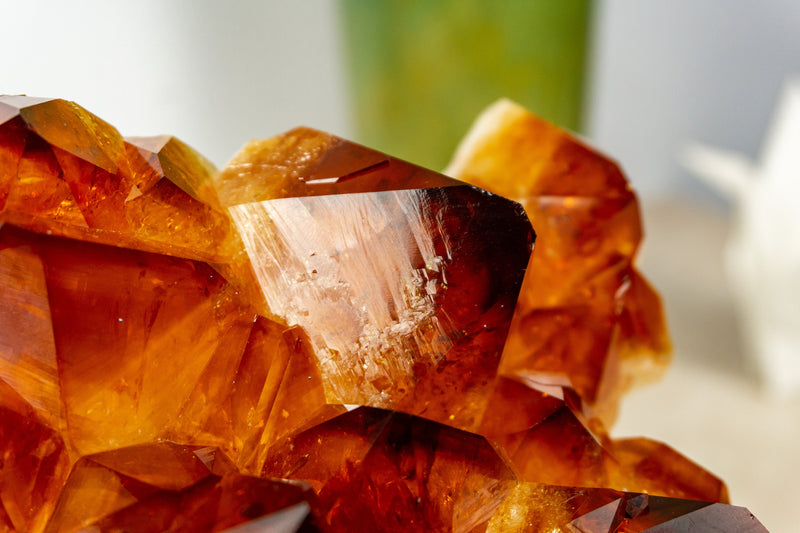 AAA Citrine Cluster, Super Extra Citrine Quartz with Deep Orange Druzy, 9 Kg - 20 lb