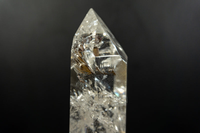 Tall Diamantina Rainbow Crystal Quartz Obelisk Tower